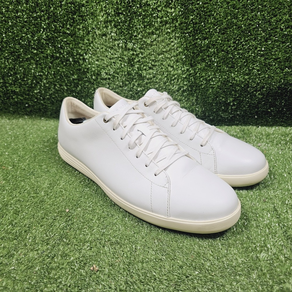 Cole Haan Grand Crosscourt II White Leather Casual Low Sneakers Mens Size 13